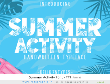 فونت انگلیسی فعالیت تابستانی - Summer Activity Font 